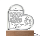To My Mother From Daughter Son Clear LED Plaque