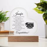Class of 2025 Graduate Heart Plaque