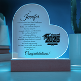 Class of 2025 Graduate Heart Plaque