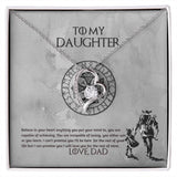 To My Daughter Necklace, Daughter Necklace from Dad, Father to Daughter Necklace, Necklace for Daughter, Graduation, Birthday, Valentines, Christmas Gift For Badass Daughter