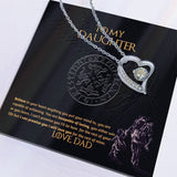To My Daughter Necklace, Daughter Necklace from Dad, Father Daughter Necklace, Necklace for Daughter, Graduation, Birthday, Valentines, Christmas Gift For Badass Daughter