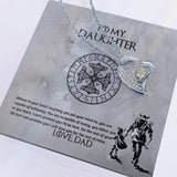 To My Daughter Necklace, Daughter Necklace from Dad, Father to Daughter Necklace, Necklace for Daughter, Graduation, Birthday, Valentines, Christmas Gift For Badass Daughter