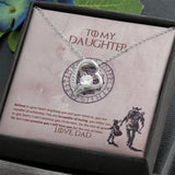 To my Daughter necklace, Daughter necklace from Dad, Father Daughter Necklace, Necklace for Daughter, Graduation, Birthday, Valentines, Christmas Gift For Badass Daughter