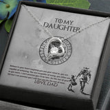 To My Daughter Necklace, Daughter Necklace from Dad, Father to Daughter Necklace, Necklace for Daughter, Graduation, Birthday, Valentines, Christmas Gift For Badass Daughter