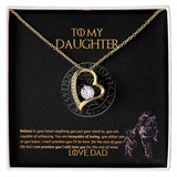 To My Daughter Necklace, Daughter Necklace from Dad, Father Daughter Necklace, Necklace for Daughter, Graduation, Birthday, Valentines, Christmas Gift For Badass Daughter