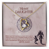 To my Daughter necklace, Daughter necklace from Dad, Father Daughter Necklace, Necklace for Daughter, Graduation, Birthday, Valentines, Christmas Gift For Badass Daughter