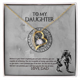 To My Daughter Necklace, Daughter Necklace from Dad, Father to Daughter Necklace, Necklace for Daughter, Graduation, Birthday, Valentines, Christmas Gift For Badass Daughter
