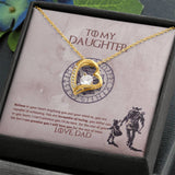 To my Daughter necklace, Daughter necklace from Dad, Father Daughter Necklace, Necklace for Daughter, Graduation, Birthday, Valentines, Christmas Gift For Badass Daughter