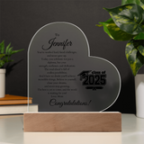 Class of 2025 Graduate Heart Plaque