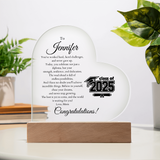 Class of 2025 Graduate Heart Plaque