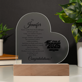 Class of 2025 Graduate Heart Plaque