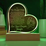 To My Mother From Daughter Son Clear LED Plaque