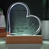 To My Mother From Daughter Son Clear LED Plaque