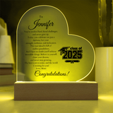Class of 2025 Graduate Heart Plaque