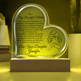To My Mother From Daughter Son Clear LED Plaque
