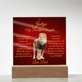 To My daughter from Dad Lion