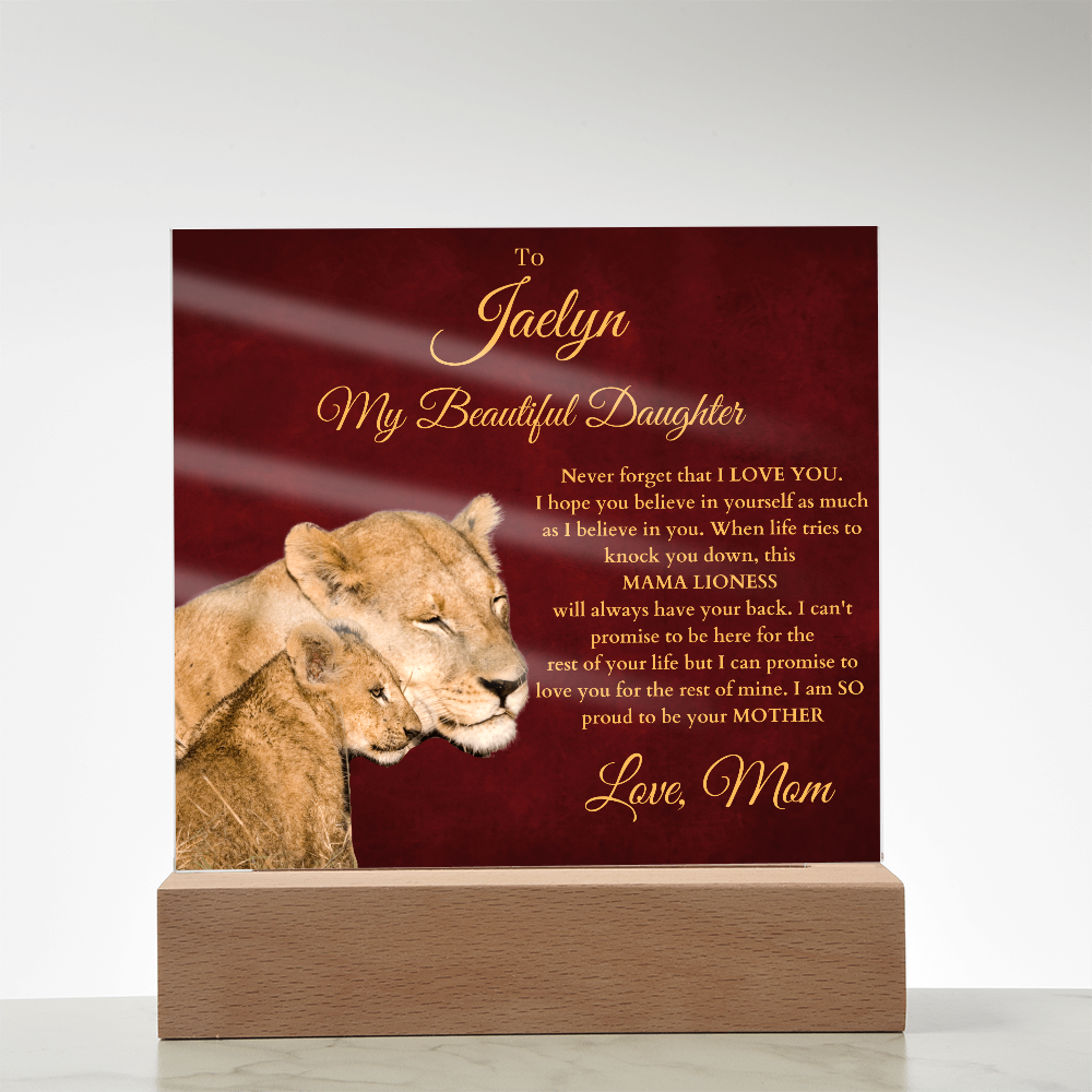 To My Daughter from Mom Lioness