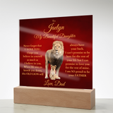 To My daughter from Dad Lion