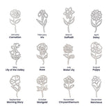 Custom Personalized Birth Month Flower Name Necklace