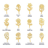 Custom Personalized Birth Month Flower Name Necklace