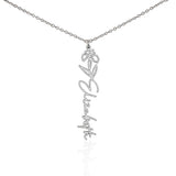Custom Personalized Birth Month Flower Name Necklace