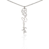 Custom Personalized Birth Month Flower Name Necklace