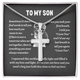 To my son from mom necklace, Mother Son necklace, Son Jewelry, Gifts For Son From Mom, Small Cross Necklace For Men Boys, 14K White Gold Stainless Steel Cross, Cross Pendant, Christmas Gift for Son