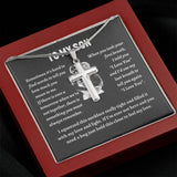 To my son from mom necklace, Mother Son necklace, Son Jewelry, Gifts For Son From Mom, Small Cross Necklace For Men Boys, 14K White Gold Stainless Steel Cross, Cross Pendant, Christmas Gift for Son