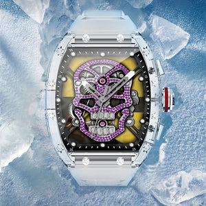Luxury Skeleton Skull Watch Men’s Automatic Mechanical Wristwatch