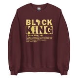 Black King Gold Letters Unisex Sweatshirt