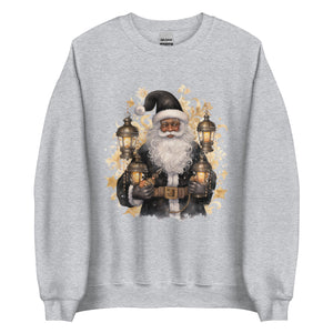 Black Santa Lanterns Unisex Sweatshirt